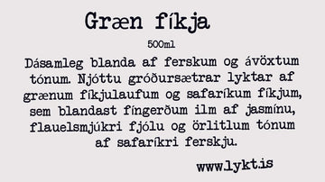 Græn fíkja - Lykt - Skapar hið fullkomna andrúmsloft Ilmgjafi Ilmgjafar