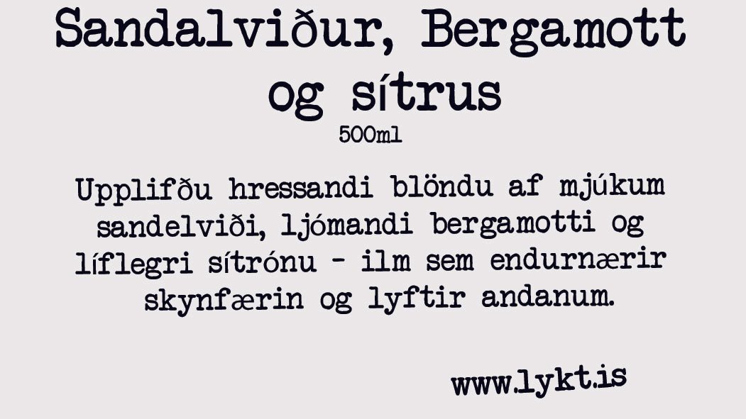 Sandalviður, Bergamot og Sítrus - Lykt - Skapar hið fullkomna andrúmsloft Ilmgjafi Ilmgjafar