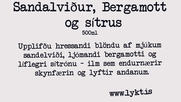 Sandalviður, Bergamot og Sítrus - Lykt - Skapar hið fullkomna andrúmsloft Ilmgjafi Ilmgjafar