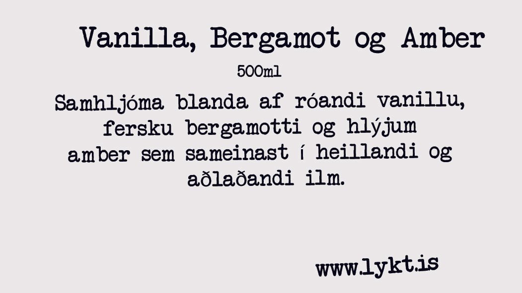 Vanilla, Bergamot og Amber - Lykt - Skapar hið fullkomna andrúmsloft Ilmgjafi Ilmgjafar