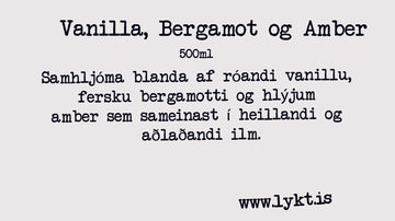 Vanilla, Bergamot og Amber - Lykt - Skapar hið fullkomna andrúmsloft Ilmgjafi Ilmgjafar